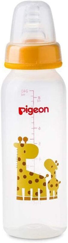 Pigeon Slim Neck Animal Decorated Bottle, 240ml, Multicolour
