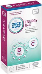 Quest Once-A-Day Energy B+C- Supports Hectic Lifestyles & Contains Nutrients to Reduce Tiredness & Fatigue with Vitamin B & C Complex, 30 Tablets