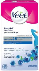 Veet Easy Gel Ready to Use Wax Strips, 16 Strips