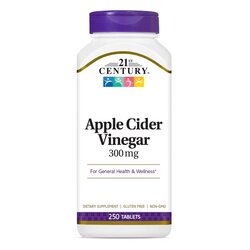 21St Century Apple Cider Vinegar Dietary Supplement, 300mg, 250 Tablets