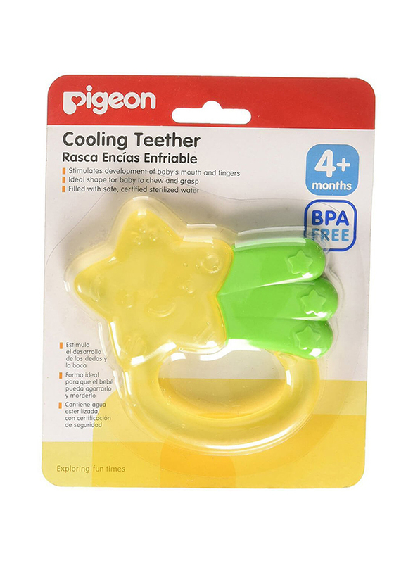 Pigeon Star Cooling Teether, Yellow