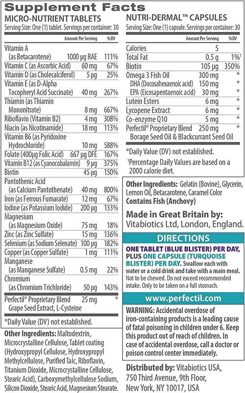 Vitabiotics Perfectil Plus Skincare Supplement, 56 Capsules