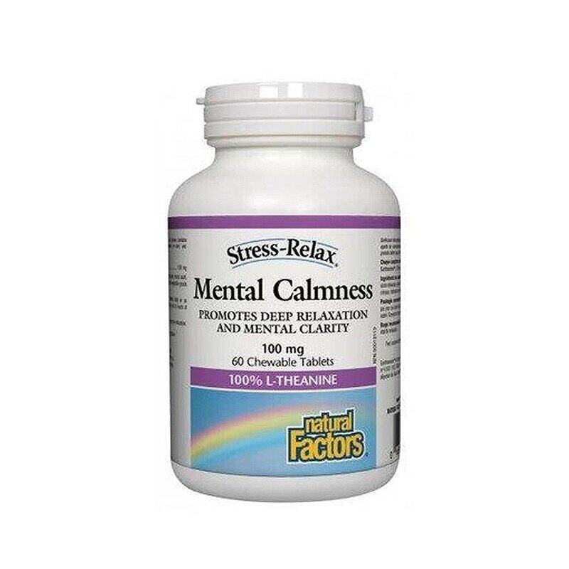 

NATURAL FACTORS Nf Mental Calmness 100%L-Theanine 100Mg 60Chewtabs