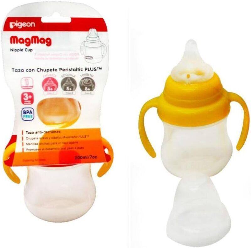 

Pigeon Magmag BPA Free Nipple Cup Step 1, 3+ Months, 200ml, Yellow