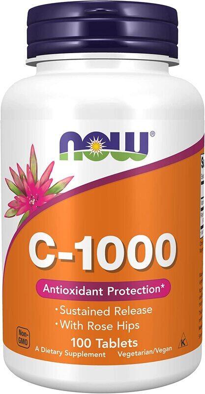 

Now Foods Vitamin C-1000 Sustained Release Dietary Supplement with Rose Hip, 100 Tablets