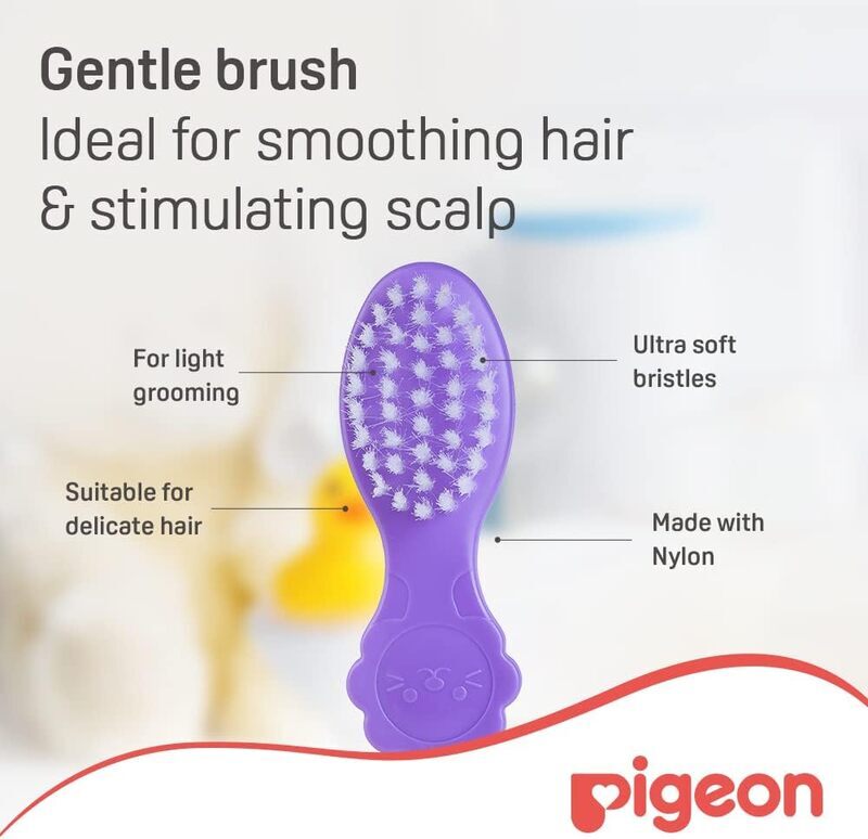 Pigeon 2-Piece Comb & Brush Set Ultra Soft & Gentle BPA Free