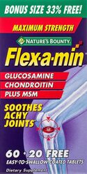 Nature's Bounty Flex-A-Min Maximum Strength Tablets, 60+20 Tablets