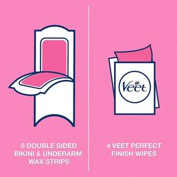 Veet Easy Gel Ready to Use Wax Strips, 16 Strips