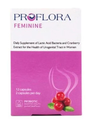 Proflora Feminine Dietary Supplement, 12 Capsules