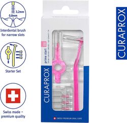 Curaprox CPS 08 Prime Start Interdental Brush Kit, Pink