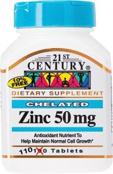 21St Century Chelated Zinc Dietary Supplement, 50mg, 110 Tablets