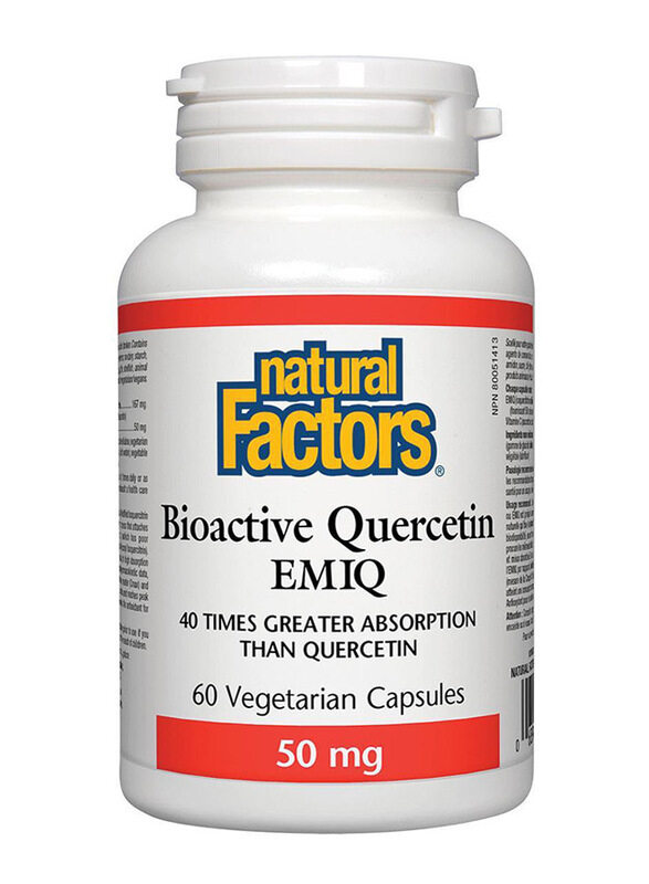 

Natural Factors Bioactive Quercetin EMIQ, 50mg, 60 Capsules