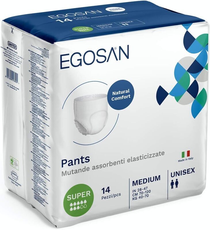 Egosan Super Incontinence Adult Pull Up Underwear Adult Diapers With Stretchable Waistband, Medium, 14 Pieces