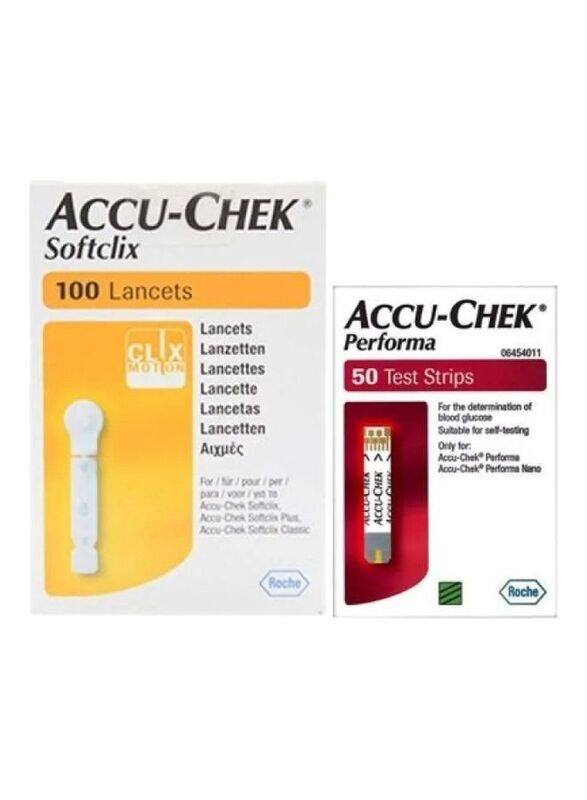 

ACCU CHECK ACCU CHEK PERFORMA STRIPS 50'S + SOFTCLIX LANCETS 100'S