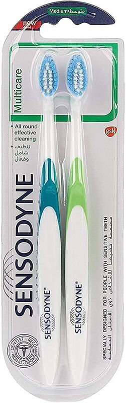Sensodyne Multi Care Toothbrush, Medium, 2 Pieces
