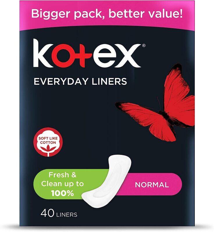 

Kotex Everyday Normal Unscented Panty Liners, 40 Liners