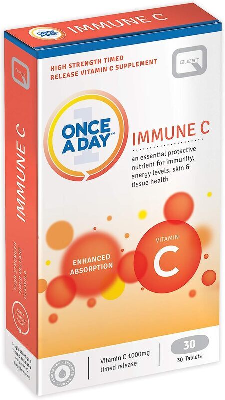 Quest Once-A-day Immune C Supports A Healthy Immune System & Provides Antioxidant Protection Vitamin C, 1000mg, 30 Tablets
