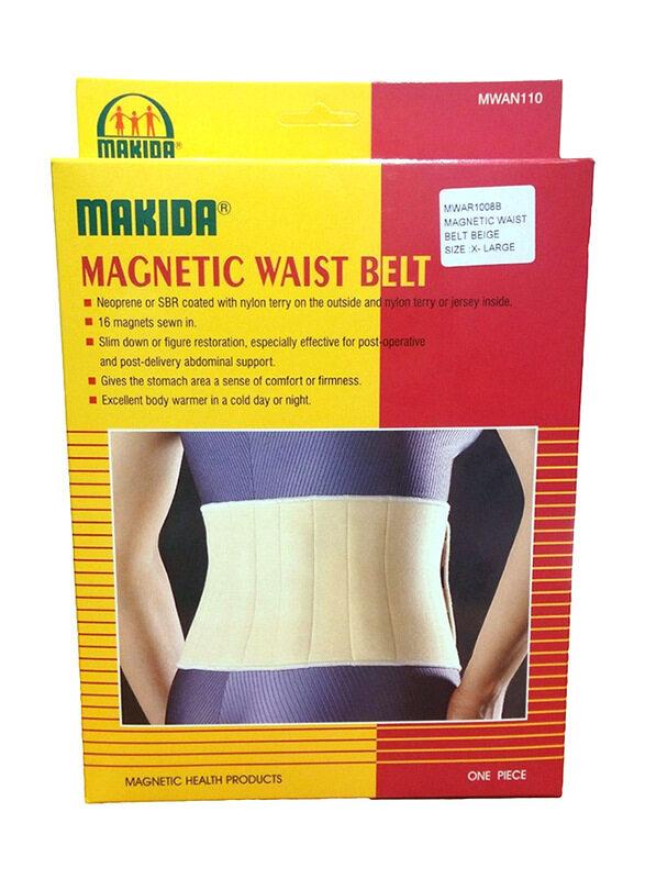 

Makida CeramicMagnetic Waist Belt 7 W/24 for Women, Beige, Small