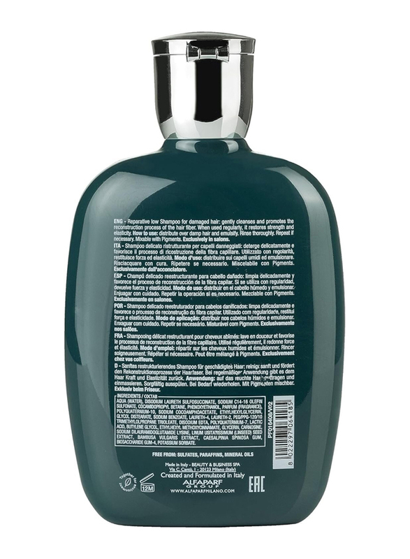 Alfaparf Paraben & Paraffin Free Milano Semi Di Lino Reconstruction Reparative Shampoo for Damaged Hair, 250ml