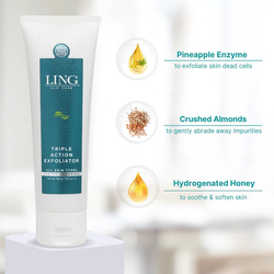 Ling Skincare Triple Action Exfoliator, 90ml