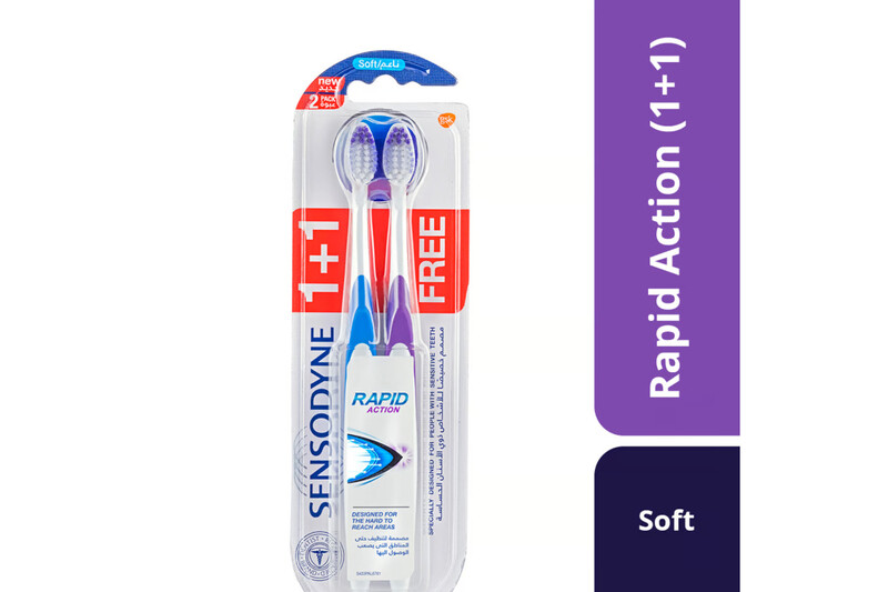 

SENSODYNE TOOTH BRUSH RAPID ACTION SOFT (1+1) FREE