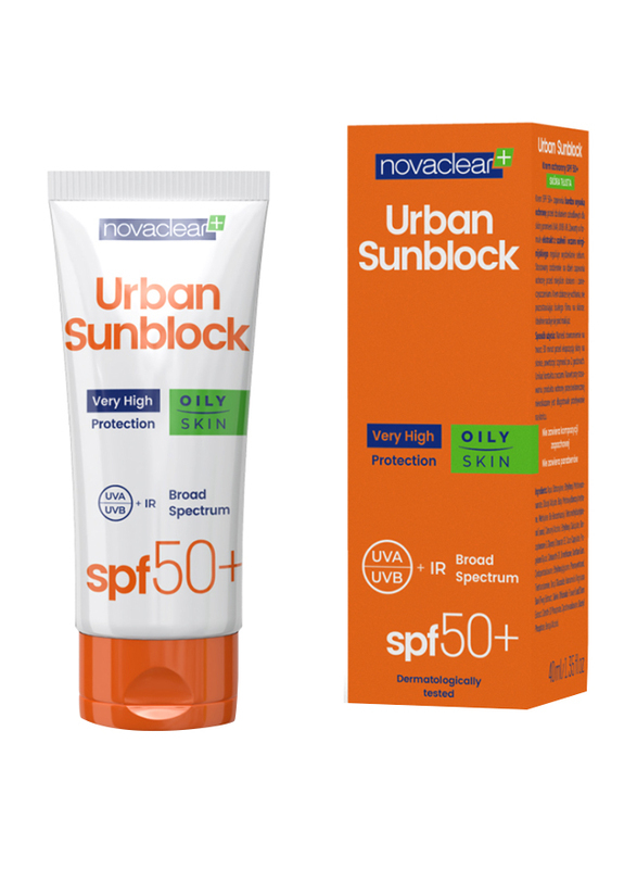 Novaclear Urban Sunblock Spf 50 + for Oily Skin, 40ml