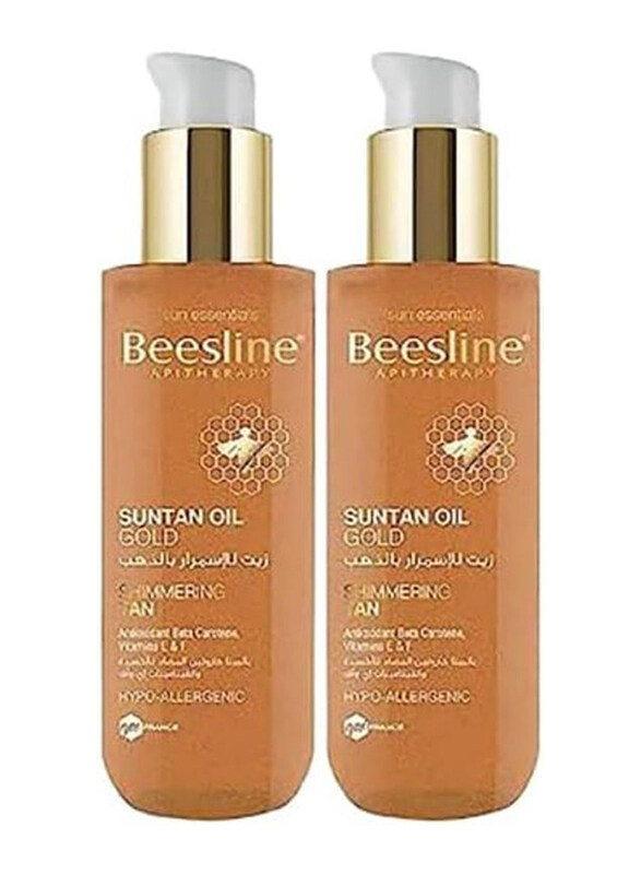 

Beesline Shimmering Tan Gold Suntan Oil, 2 x 200ml
