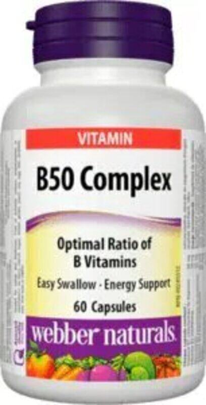 

Webber Naturals Vitamin B Complex, 50mg, 60 Tablets