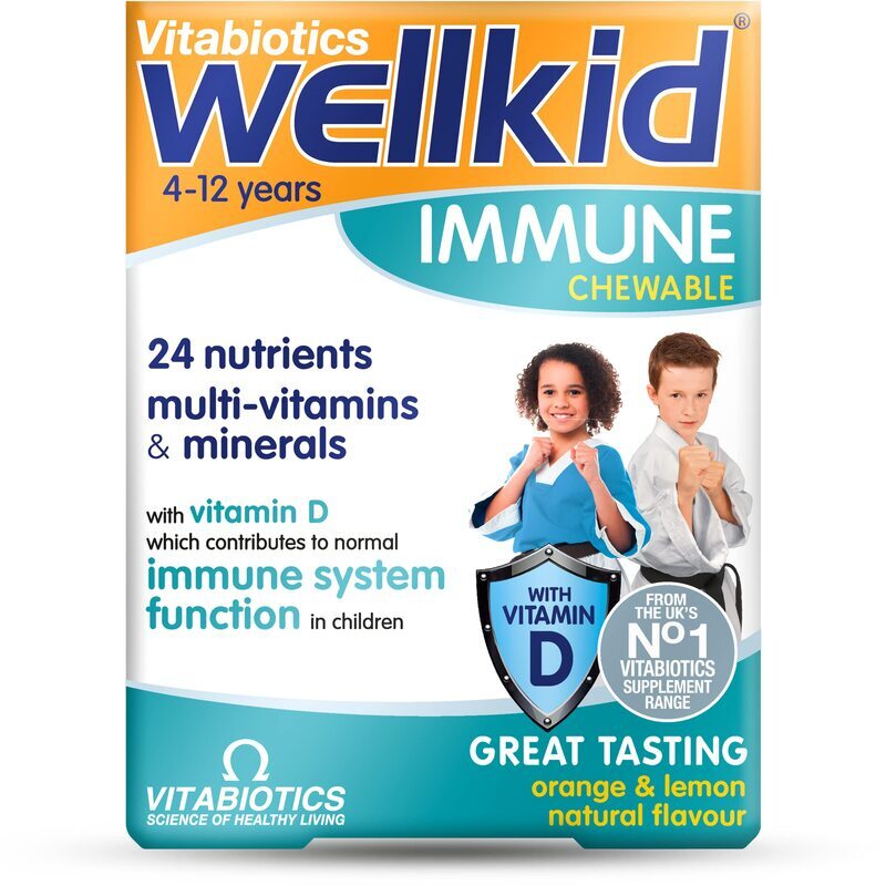 Vitabiotics Wellkid Immune Chewable Tablets, 30 Tablets
