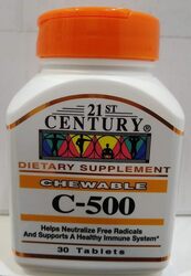 21st Century Chewable C-500 Dietary Supplements, 30 Tablets