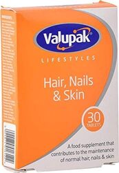 Valupak Hair, Nails and Skin Supplement, 30 Tablets