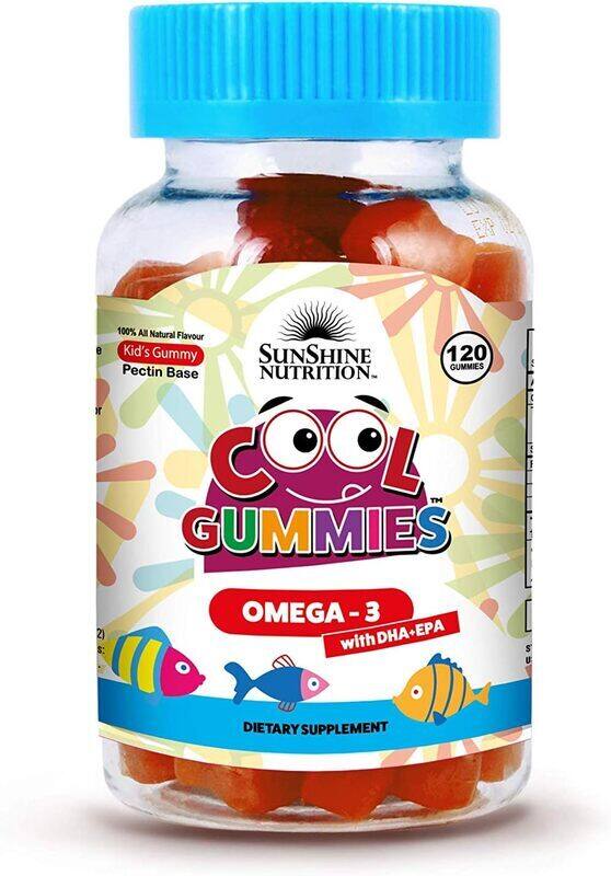 

Sunshine Nutrition Cool Gummies Kids Omega3 With Dha & Epa, 120 Softgels