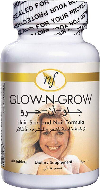 

Natural Fervor Glow & Grow Supplement, 60 Tablets