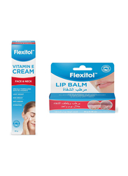 Flexitol Vitamin E Cream 85gm and Flexitol Lip Balm 10gm, 2 Pieces