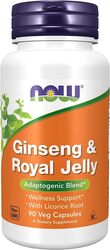 Now Foods Ginseng & Royal Jelly Dietary Supplement, 90 Capsules