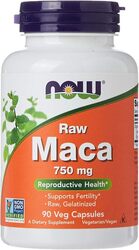 Now Foods Raw Maca Dietary Supplement, 750mg, 90 Veg Capsules