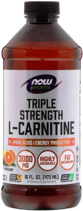 Now Foods L-Carnitine Liquid Citrus Flavour, 3000 Mg, 473ml