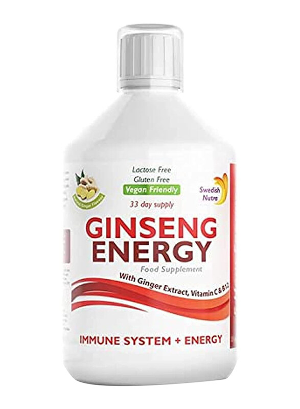 

Swedish Nutra Ginseng Energy Herbal Supplements, 500ml