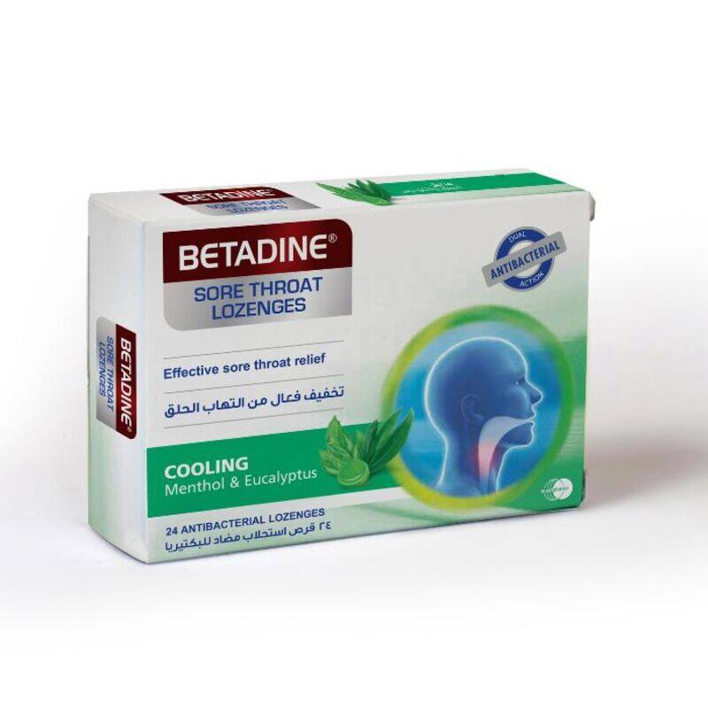 

Betadine Sore Throat Lozenges Menthol & Euclyptus 24S