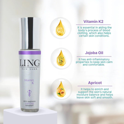 Ling Skincare Vitamin K Serum Anti-Redness Calming Solution, 30ml