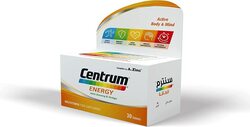 Centrum Centrum A to Zinc Ginseng & Ginkgo B6 & B12 Energy Tablets, 30 Tablets