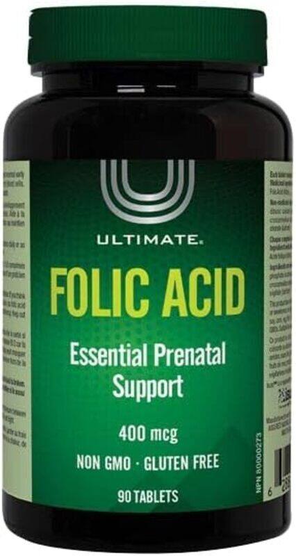 

Ultimate Folic Acid Essential Prenatal Folic Acid for Women, 400mcg, 90 Tablets