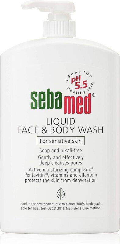 Sebamed Liquid Face and Body Wash for Sensitive Skin, 1000ml