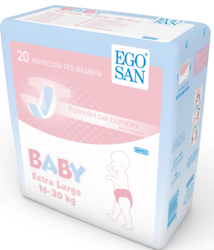 EGOSAN BABY DIAPERS XTRA LARGE NO.6 (16-30KG)  20S