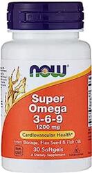 Now Super Omega 3-6-9, 1200mg, 30 Softgels