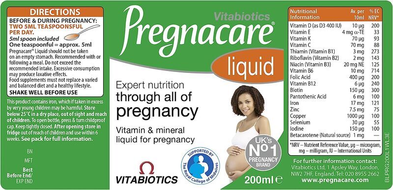 Vitabiotics Pregnacare Liquid, 250ml