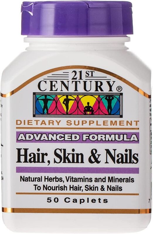 21St Century Hair, Skin & Nails Caplets Dietary Supplement, 50 Capsules