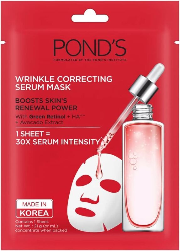 Pond'S Wrinkle Correct Serum Face Mask, 21ml