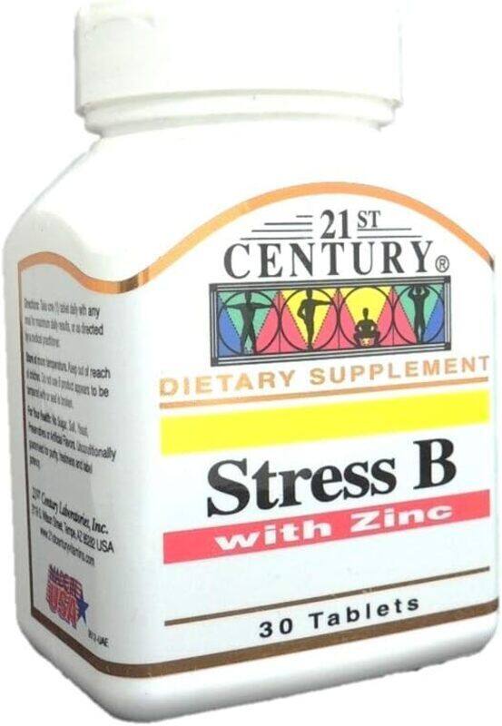 

21st Century Stress B With Zinc, 30 Tablets