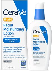 CeraVe Facial Moisturizing Lotion AM SPF 30, 3 oz, Daily Face Moisturizer with SPF, Packaging May Vary